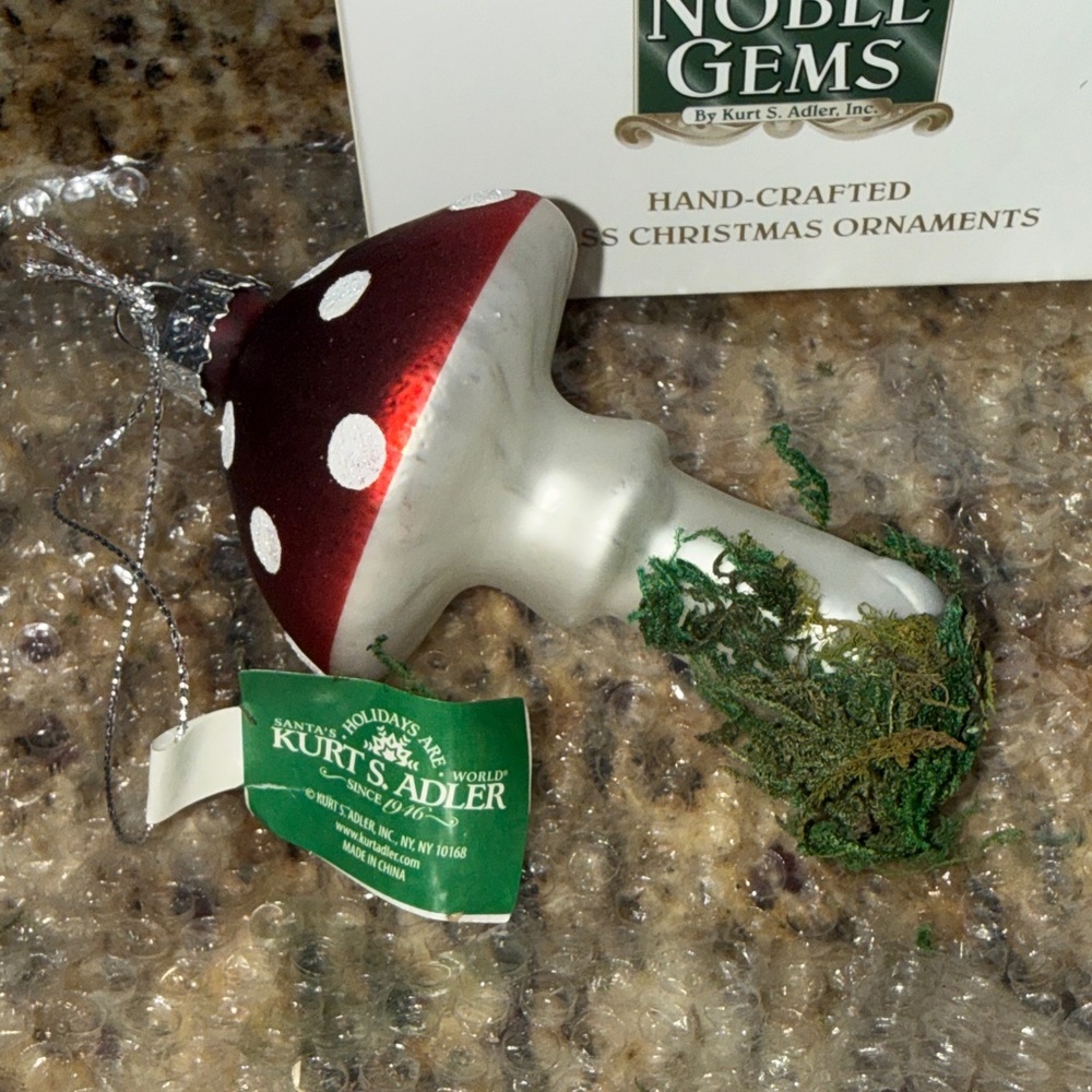 Red and White Mushroom Ornament
